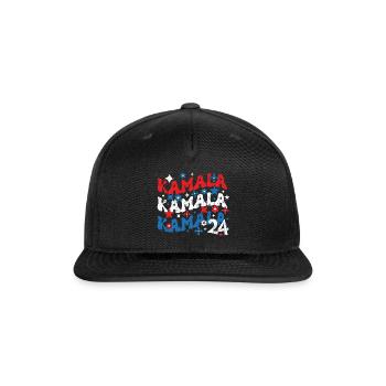 Kamala Kamala Kamala 2024 Retro Groovy - Snapback Baseball Cap - black - Front