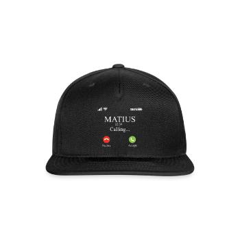 Minimalist Call Screen Illustration - Snapback Baseball Cap - black - Front