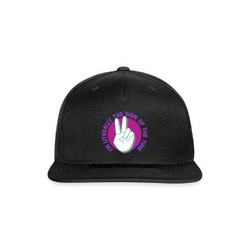 ASL Interpreter Sign Language - Snapback Baseball Cap - black - Front