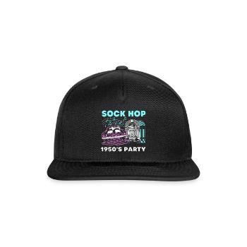 Music Dance Sock Hop - Snapback Baseball Cap - black - Front