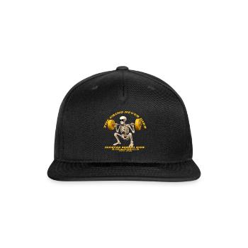 Skeleton Barbell Club No Skin All Gain - Snapback Baseball Cap - black - Front