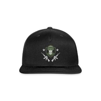 Military Rifles Honor Soldier - Snapback Baseball Cap - black - Front