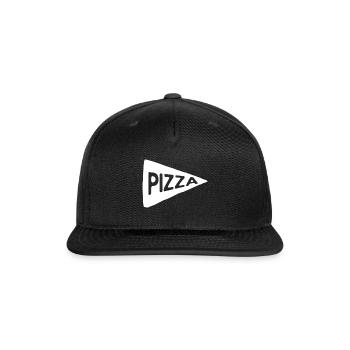 Pizza Slice - Snapback Baseball Cap - black - Front