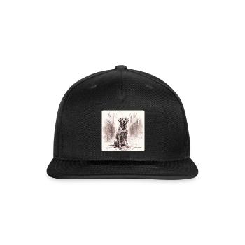 Guardian Mastiff Alley Sketch - Snapback Baseball Cap - black - Front