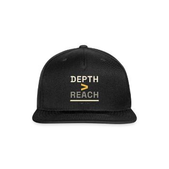 Depth Over Reach Minimalist Creator - Snapback Baseball Cap - black - Front