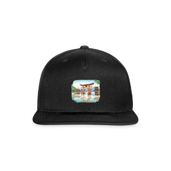 The Floating Torii of Itsukushima - Snapback Baseball Cap - black - Front