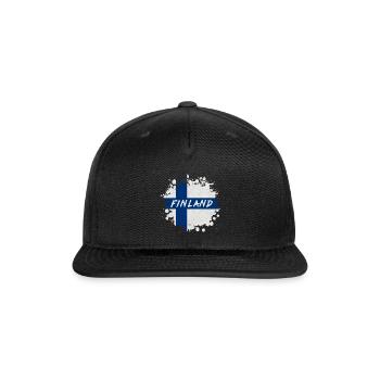 Finland Klecks / Gift Helsinki Turku Scandinavia - Snapback Baseball Cap - black - Front