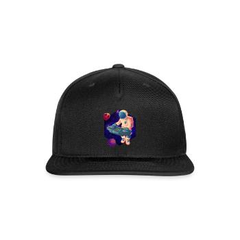 Astronaut DJ - Snapback Baseball Cap - black - Front
