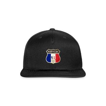 Montpellier France coat of arms flags design - Snapback Baseball Cap - black - Front