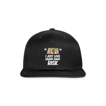 Risk - I just love board game risk - Snapback Baseball Cap - black - Front