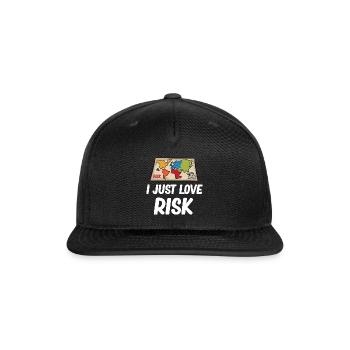 Risk - I just love risk - Snapback Baseball Cap - black - Front