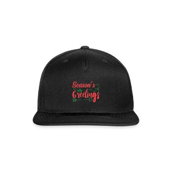 Season’ s greetings - Snapback Baseball Cap - black - Front