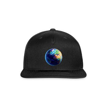 Earth Planet - Snapback Baseball Cap - black - Front