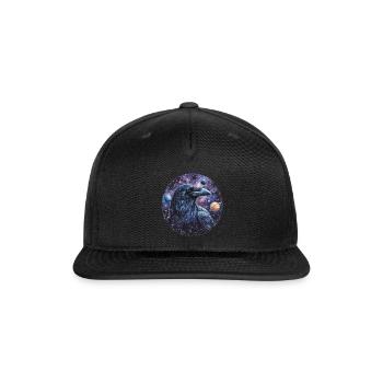 Celestial Raven Clipart Clipart, Crow Bird Witch - Snapback Baseball Cap - black - Front