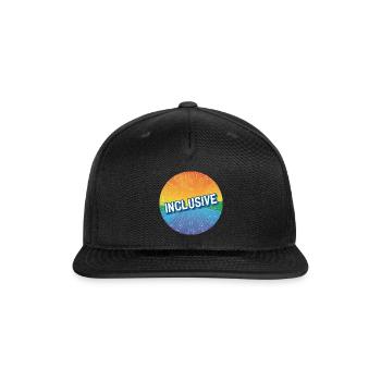 LGBTQ Inclusive - Snapback Baseball Cap - black - Front