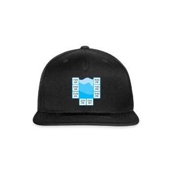 Adhd Reminders Drink Water on Time - Snapback Baseball Cap - black - Front