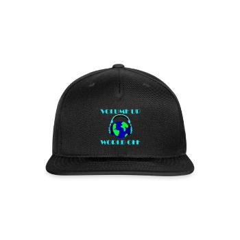 headphone planet - Snapback Baseball Cap - black - Front