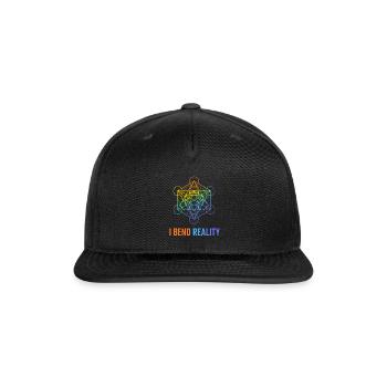 I Bend Reality Geometric Cube - Snapback Baseball Cap - black - Front