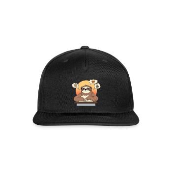 Retro Overthinking Sloth Student | Cute Study Mood - Snapback Baseball Cap - black - Front