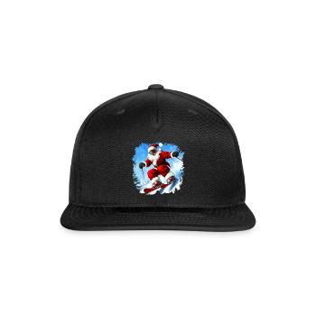 Christmas skier - Snapback Baseball Cap - black - Front