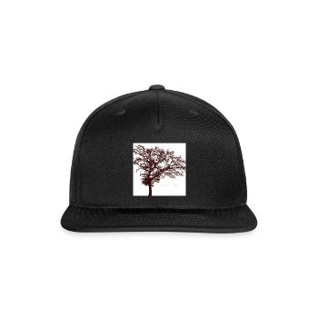 Rooted in Peace: Silhouette Tree - Snapback Baseball Cap - black - Front