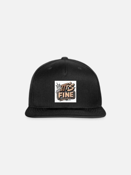 it_is_fine - Snapback Baseball Cap - black
