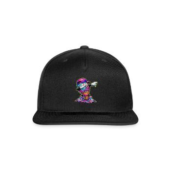 Dripping Baseball Drip Boys Ice Cream Drip - Snapback Baseball Cap - black - Front