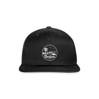 North Sea Signpost Beach Dune Path Coast Love - Snapback Baseball Cap - black - Front