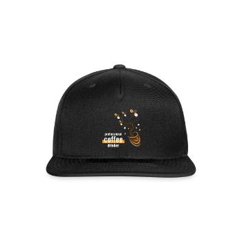 professional coffee drinker - Snapback Baseball Cap - black - Front