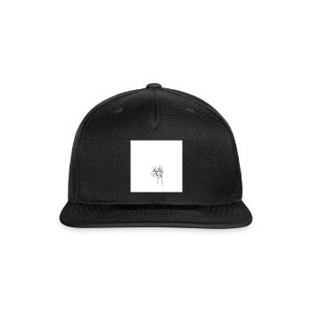 Dice and Hands Minimalist Sketch - Snapback Baseball Cap - black - Front