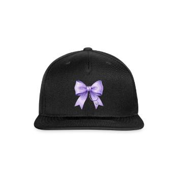 Cute Medical Ribbon Bow - Snapback Baseball Cap - black - Front