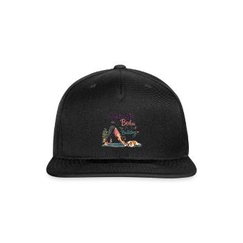 Namaste in Bed Like My Bulldog - Snapback Baseball Cap - black - Front