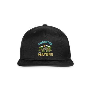 Addicted to nature - Snapback Baseball Cap - black - Front