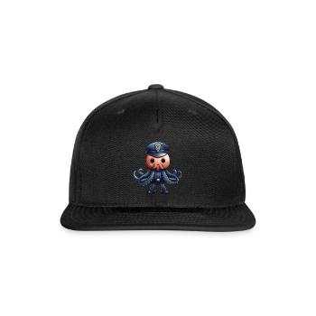 Squid policewoman - Snapback Baseball Cap - black - Front