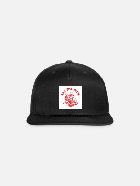 Eat the rich Karl Marx Eat Doner Kebab Rich - Snapback Baseball Cap - black