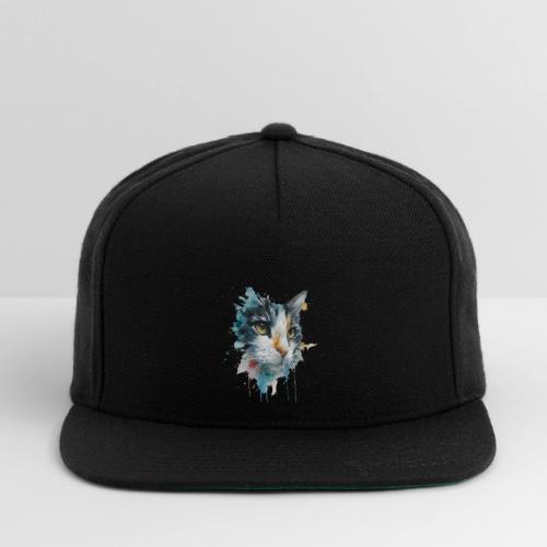 Watercolor cat face - Snapback Baseball Cap