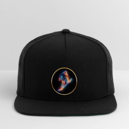 Golden Neon Snowboard - Snapback Baseball Cap