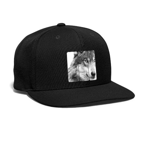 Wolf Face Triptych: Silent Alpha - Snapback Baseball Cap