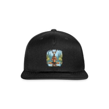 Deer Yogi - Snapback Baseball Cap - black - Front