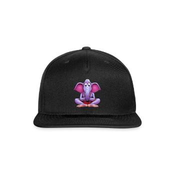 Elephant Yogi - Snapback Baseball Cap - black - Front