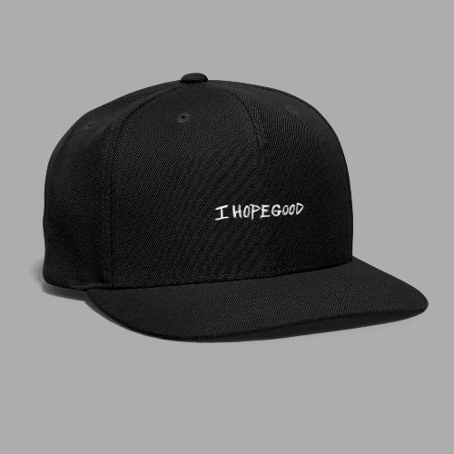IHopegood White Text on Black Collection - Snapback Baseball Cap