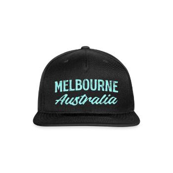 Melbourne Australia Typography Duo - Snapback Baseball Cap - black - Front