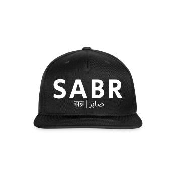SABR - Patience Bold Mono Logo - Snapback Baseball Cap - black - Front