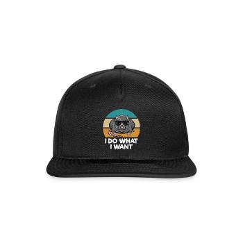 rat - Snapback Baseball Cap - black - Front