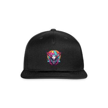 female alien - Snapback Baseball Cap - black - Front