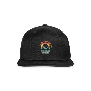 I like neuroscience and maybe 3 people - Snapback Baseball Cap - black - Front