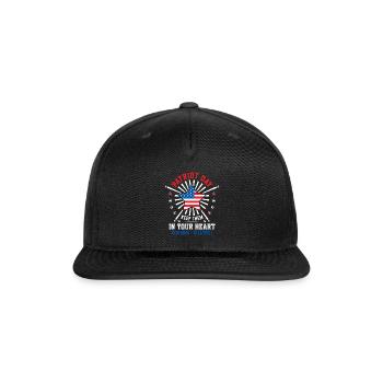 9/11 Patriot Day Keep Them in Your Heart - Snapback Baseball Cap - black - Front