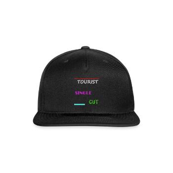 TOURIST SINGLE CUT - Snapback Baseball Cap - black - Front