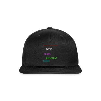 Topic Class Brilliant - Snapback Baseball Cap - black - Front