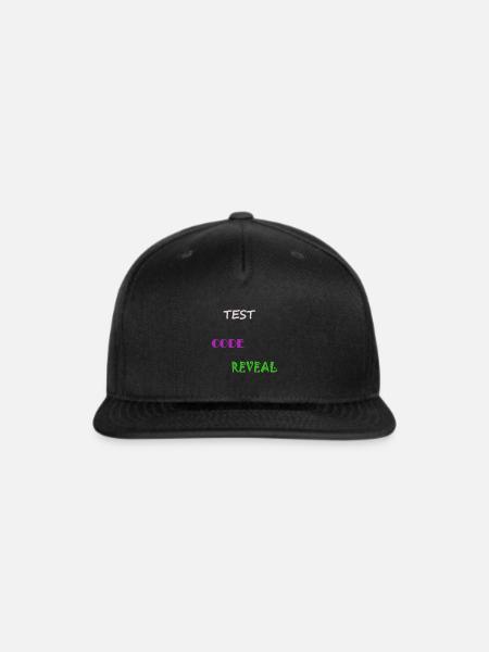 Test Code Reveal - Snapback Baseball Cap - black